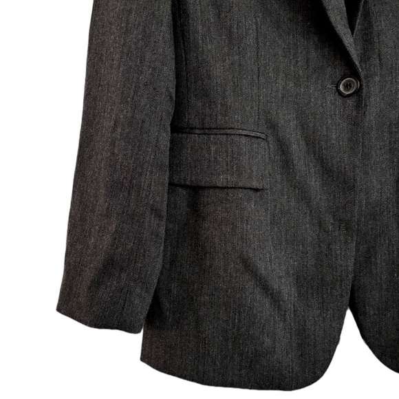 Michael Kors Charcoal Gray Italian Wool Blend Blazer Size 6 - Picture 4 of 8
